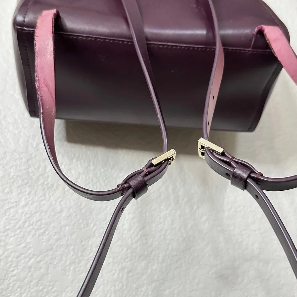 Kate Spade Leather Backpack Burgundy
